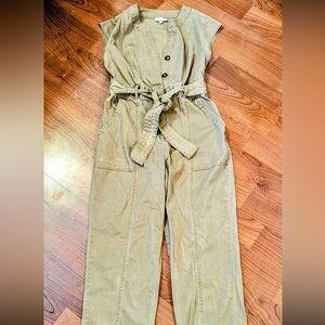Knox Rose Tan Jumpsuit with Tie Belt